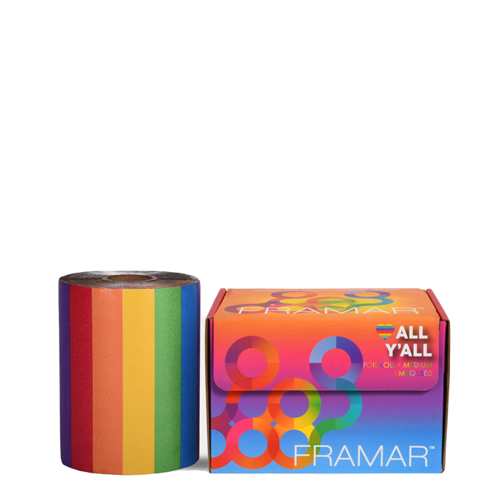 FRAMAR Фольга вытяжная с тиснением цвета радуги / Pop Ups All Y'All 500 Sheets 12.5*28 см 500 листов