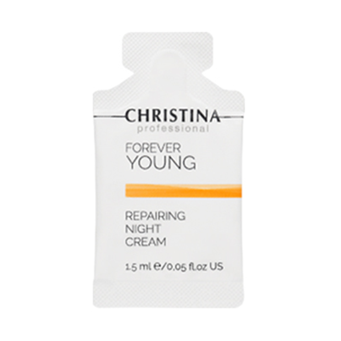 CHRISTINA Крем ночной восстанавливающий, в индивидуальном саше / Forever Young-Repairing night cream sachets kit 1,5 мл CHR830-сэмпл - фото 1