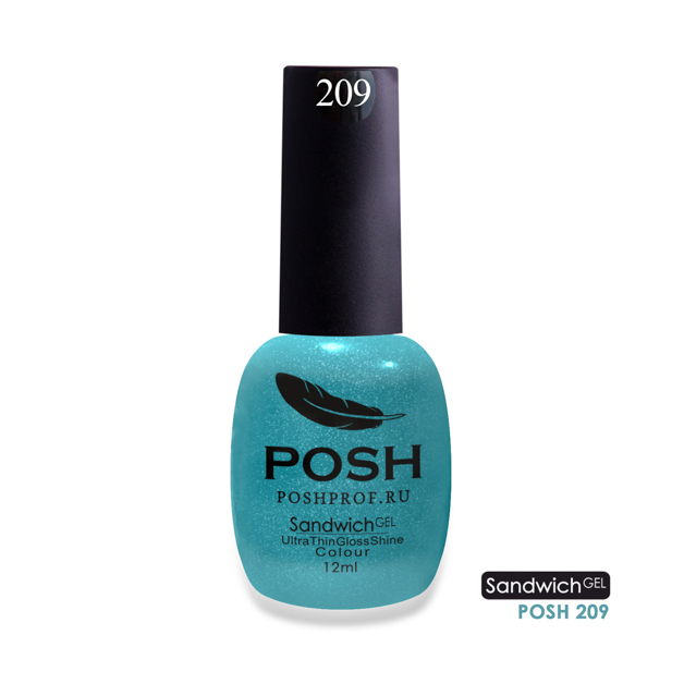 

POSH 209 гель-лак для ногтей / SENDVICH GEL UV/LED 12 мл, Синие