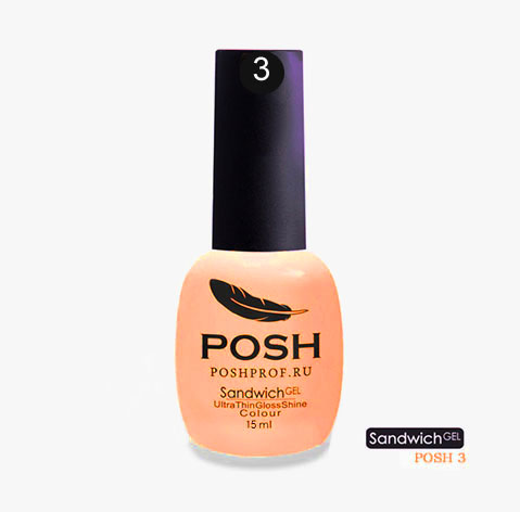 

POSH 03 гель-лак на 25 дней Райская птичка / SENDVICH GEL UV/LED 15 мл, Оранжевые