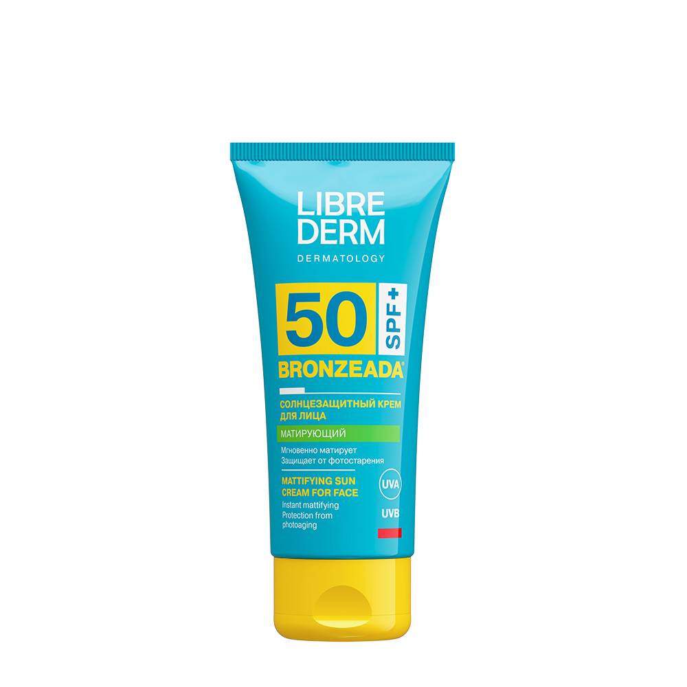 LIBREDERM Крем солнцезащитный матирующий для лица SPF50 / Bronzeada 50 мл