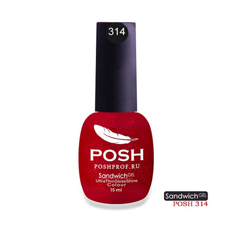 

POSH 314 гель-лак на 25 дней Четвертое измерение / SENDVICH GEL UV/LED 15 мл, Красные