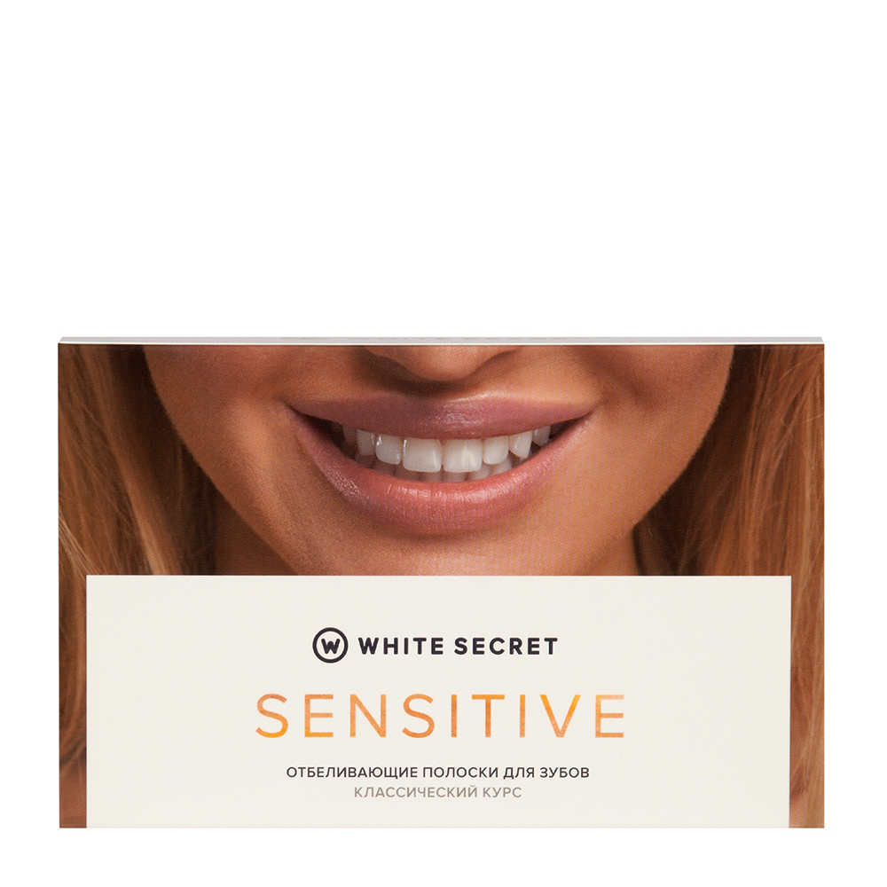 WHITE SECRET Полоски для мягкого отбеливания зубов на 2-5 тонов / White Secret Sensitive 14 шт