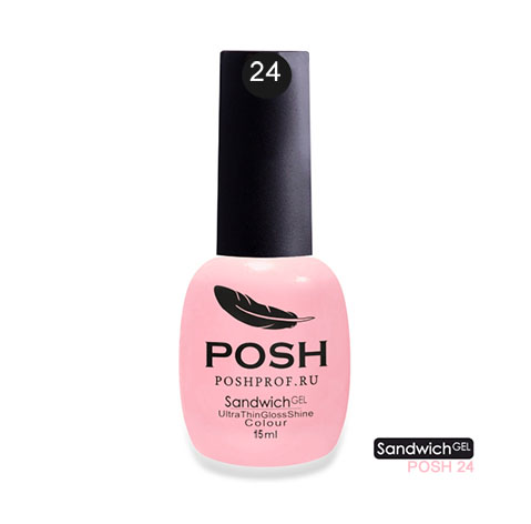 

POSH 24 гель-лак на 25 дней Обольщение нежностью / SENDVICH GEL UV/LED 15 мл, Розовые