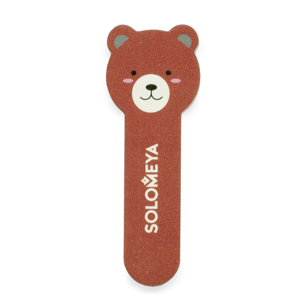 SOLOMEYA Пилка для натуральных и искусственных ногтей Медвежонок, 180/220 / Little Bear Nail File Bear 3