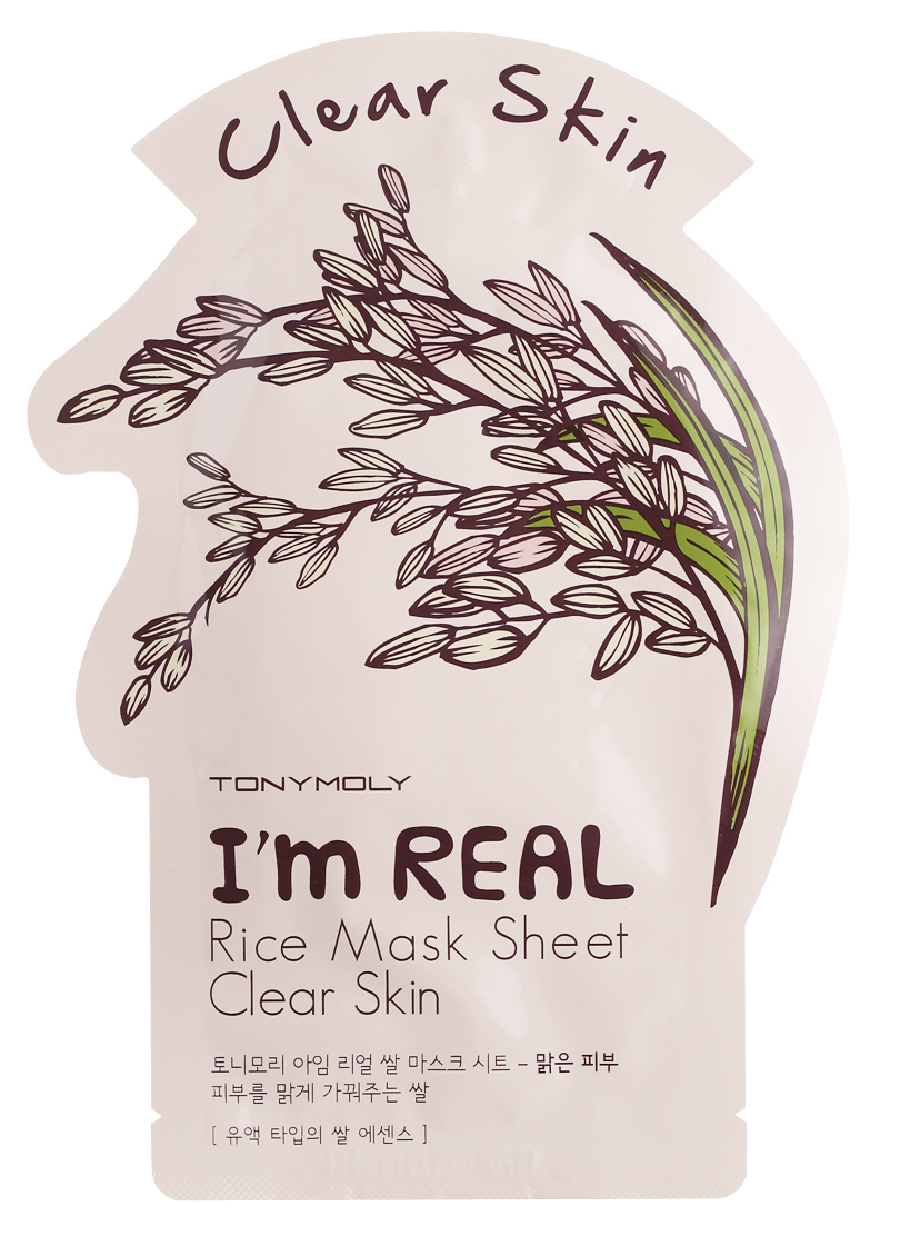 

TONY MOLY Маска тканевая с экстрактом риса / I'm Real Rice Mask Sheet 21 мл