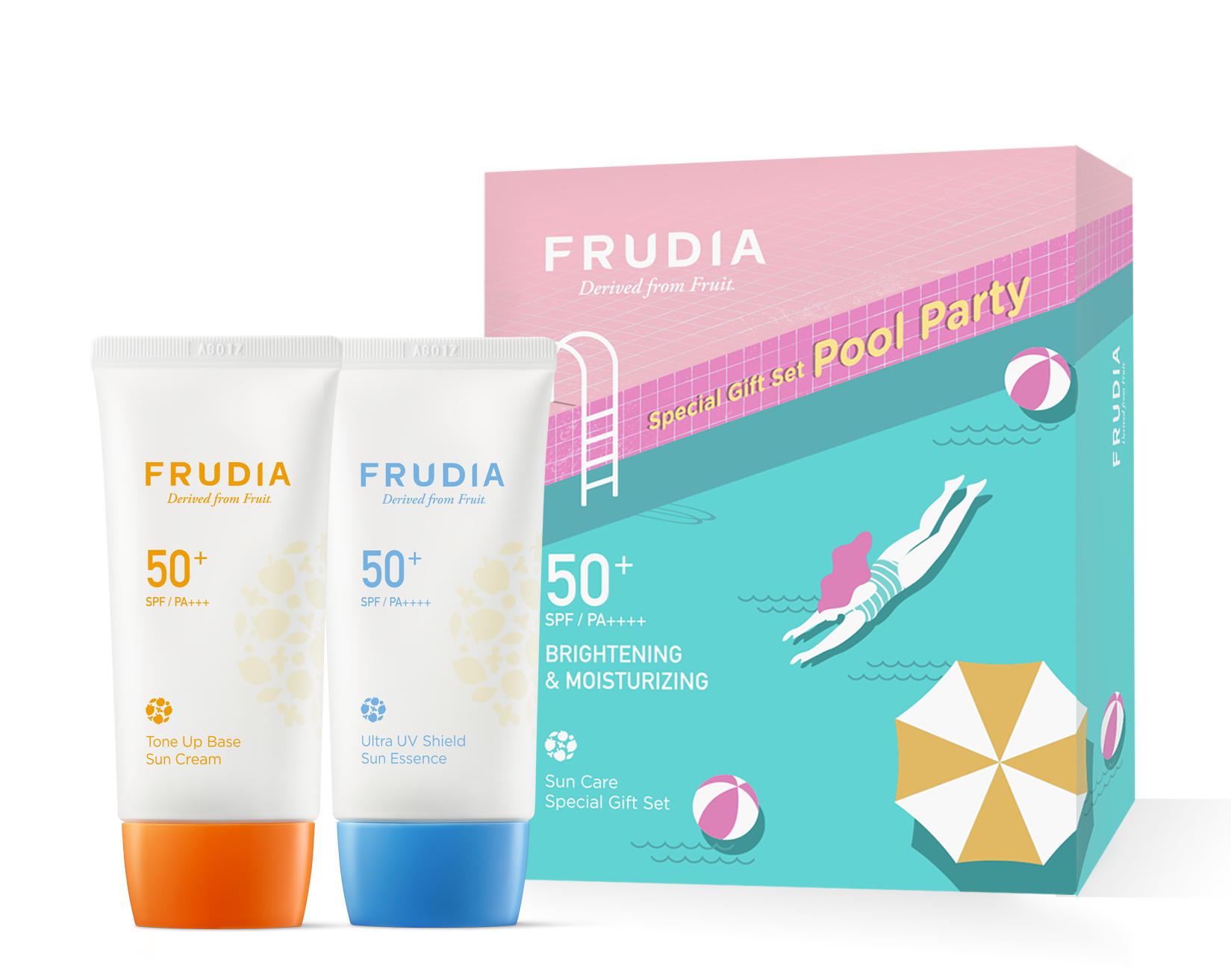 

FRUDIA Набор солнцезащитных средств SPF50+/PA+++ (тональная крем-основа 50 мл, крем 50 мл)