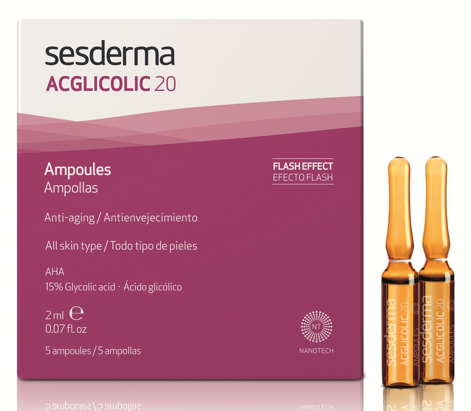 

SESDERMA Средство в ампулах (с гликолевой кислотой 15%) / ACGLICOLIC 20 5*2 мл