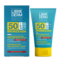 LIBREDERM Крем солнцезащитный SPF50 с омега 3-6-9 и термальной водой / BRONZEADA 150 мл, фото 2