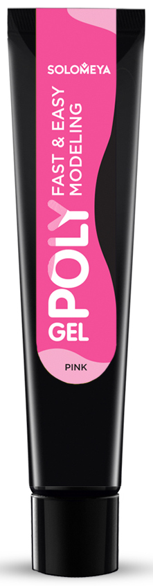 

SOLOMEYA Поли-гель розовый для моделирования ногтей PG03 / Polygel Fast & Easy Modeling Pink 15 мл