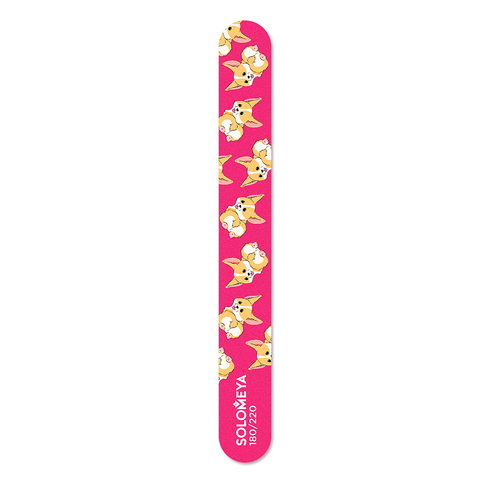 SOLOMEYA Пилка для ногтей 180/220 / Corgi Nail File 1 шт