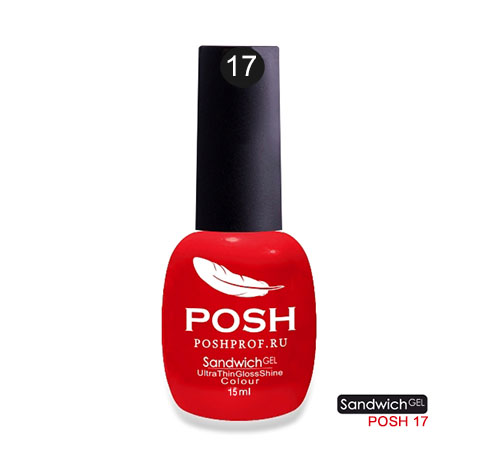 

POSH 17 гель-лак на 25 дней Огненный фейерверк / SENDVICH GEL UV/LED 15 мл, Красные