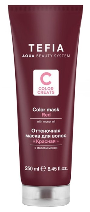 

TEFIA Маска оттеночная для волос, красная / Color Creats 250 мл, Красный