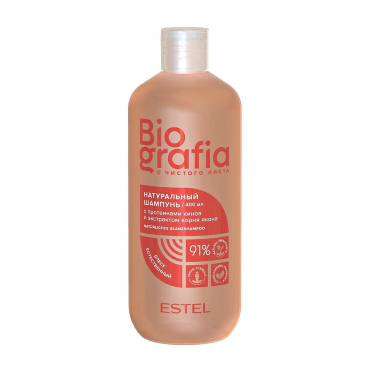ESTEL PROFESSIONAL Шампунь натуральный для волос Естественный блеск / BIOGRAFIA 400 мл
