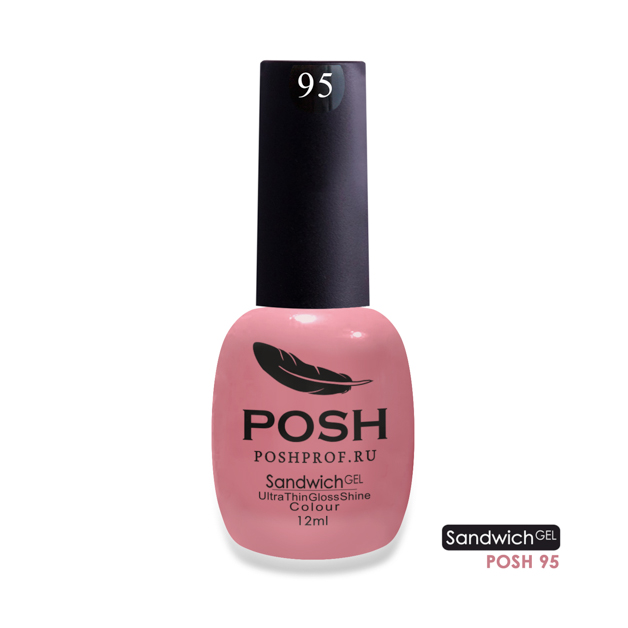 

POSH 95 гель-лак для ногтей Лед и камень / SENDVICH GEL UV/LED 12 мл, Розовые