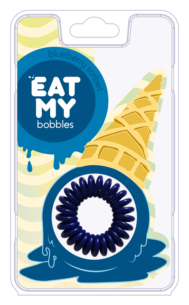 

EAT MY BOBBLES Резинка для волос в цвете Голубичный сорбет