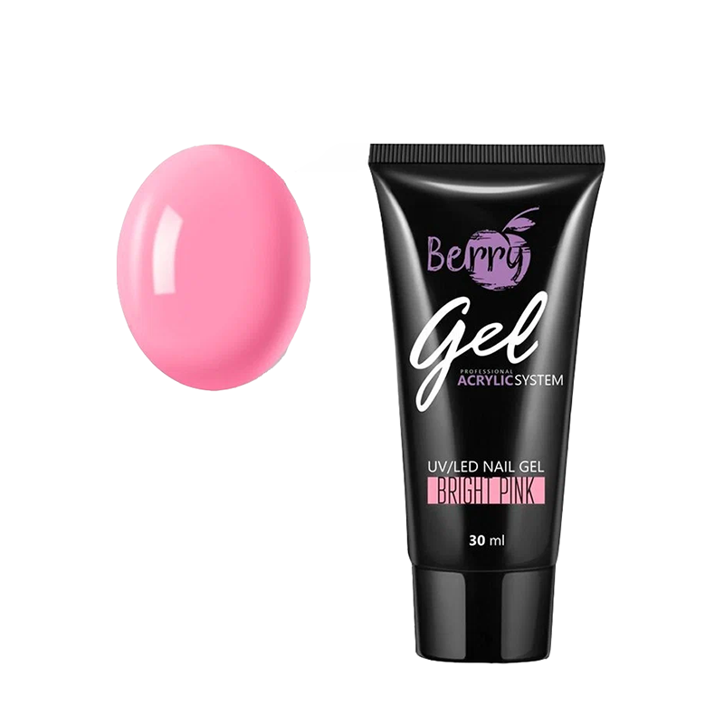 JESSNAIL Гель акриловый №007, ярко-розовый / Berry Gel Bright Pink 30 мл