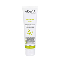 Крем для умывания + скраб + маска с AHA-кислотами / Anti-Acne 3-in-1 100 мл, ARAVIA