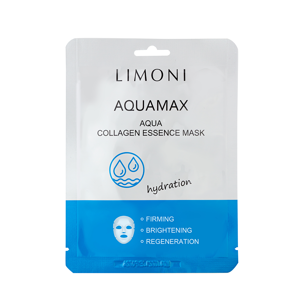 LIMONI Маска для лица увлажняющая с морской водой и коллагеном / Aqua Collagen Essence Mask 23 гр