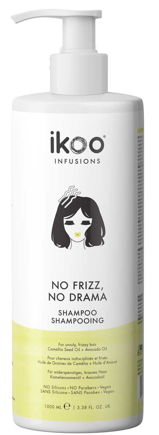 

IKOO Шампунь разглаживающий для волос Нет кудрей, нет драммы / Shampoo No Frizz, No Drama 1000 мл