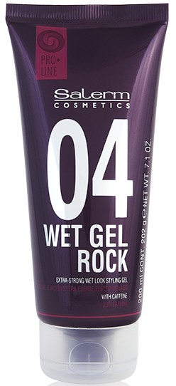 

SALERM COSMETICS Гель сильной фиксации с эффектом мокрых волос / WET GEL ROCK PRO-LINE 200 мл