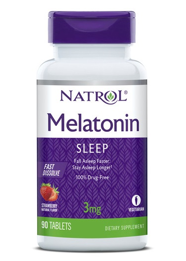 

NATROL Добавка биологически активная к пище MELATONIN FAST DISSOLVE 3 мг 90 быстрорастворимых таблеток