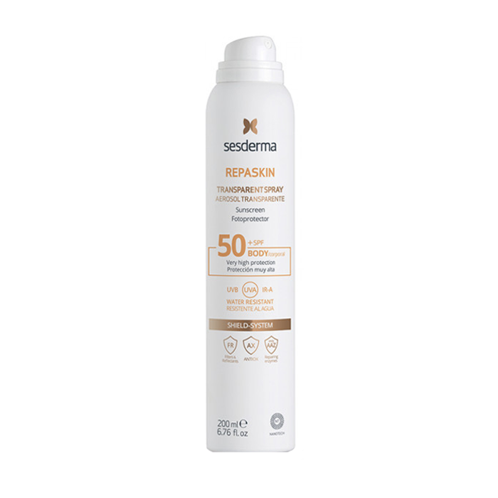Спрей солнцезащитный прозрачный СЗФ 50 для тела / Repaskin Transparent Spray Body sunscreen SPF 50 Aerosol 200 мл ELD_180.png