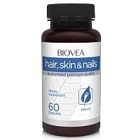 Добавка биологически активная к пище Волосы, кожа, ногти / Hair, Skin & Nails 60 капсул, BIOVEA
