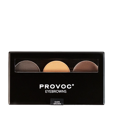 PROVOC Набор теней для бровей, 04 темно-коричневый / EYEBROWNS Brow Palette 3,9 гр