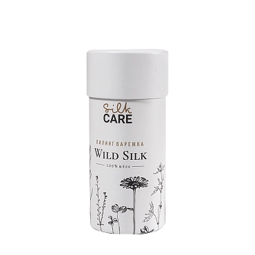 SILK CARE Варежка шелковая для пилинга натуральная / Silk Care Wild Silk