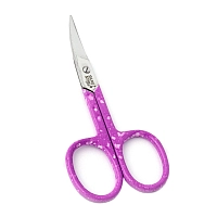 Ножницы для ногтей, изогнутые лезвия, розовое покрытие, SILVER STAR