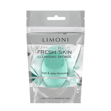 LIMONI Спонж для умывания зеленый / Cleansing Sponge Green