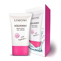 LIMONI Гель-крем глубокоувлажняющий для лица / AQUAMAX DEEP MOIST GEL CREAM 50 мл, фото 2