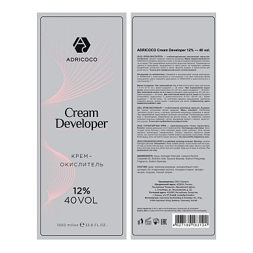 ADRICOCO Крем-окислитель 12% (40 vol.) / ADRICOCO Cream Developer 1000 мл