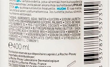 LA ROCHE POSAY Гель-крем очищающий для очень сухой, раздраженной кожи лица / LIPIKAR AP+ Syndet 400 мл