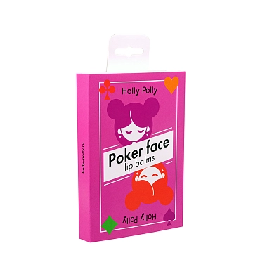 HOLLY POLLY Набор бальзамов для губ / Poker Face GAME TIME 4х4,8 гр