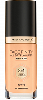 Основа тональная 44 / Facefinity All Day Flawless 3-in-1 warm ivory 30 мл, MAX FACTOR