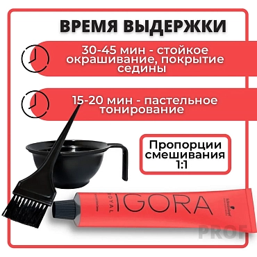 SCHWARZKOPF PROFESSIONAL 7-1 краска для волос Средний русый сандре / Igora Royal 60 мл