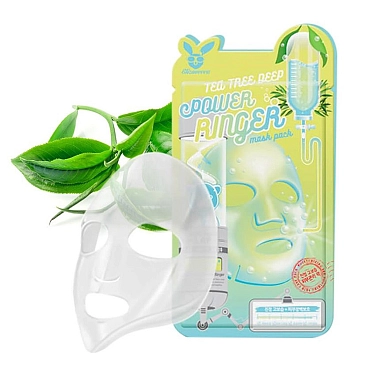 ELIZAVECCA Маска тканевая с экстрактом чайного дерева для лица / Tea Tree Deep Power Ringer Mask Pack 1 шт