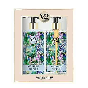 VIVIAN GRAY Набор для рук Дикая орхидея (крем-мыло 350 мл + лосьон 350 мл) Vivian Gray Set Wild Orchid