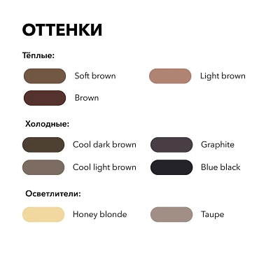 SHIK Краситель для бровей и ресниц, холодный светло-коричневый / Permanent eyebrow tint Cool light brown 15 мл