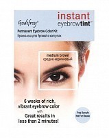 Краска-хна в капсулах для бровей с эффектом татуажа, коричневая / Eyebrow Tint Medium Brown 1 шт, GODEFROY