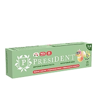 PRESIDENT Паста зубная детская 3-6 Фруктовый микс (50 RDA) / President 43 г, фото 4