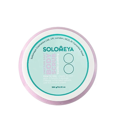 SOLOMEYA Скраб солевой для тела Ванильный пудинг / Unicorn salt body scrub Vanilla pudding 320 гр