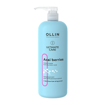OLLIN PROFESSIONAL Кондиционер для окрашенных волос с экстрактом ягод асаи / Ultimate Care 1000 мл