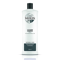 Шампунь очищающий для тонких натуральных, заметно редеющих волос, Система 2, 1000 мл, NIOXIN