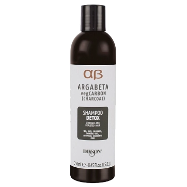 DIKSON Шампунь с растительным углем, маслами лаванды и иланг-иланга для волос подверженных стрессу / ARGABETA Shampoo DETOX 250 мл
