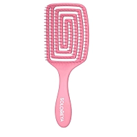 Расческа для сухих и влажных волос с ароматом клубники MZ / Wet Detangler Brush Paddle Strawberry, SOLOMEYA