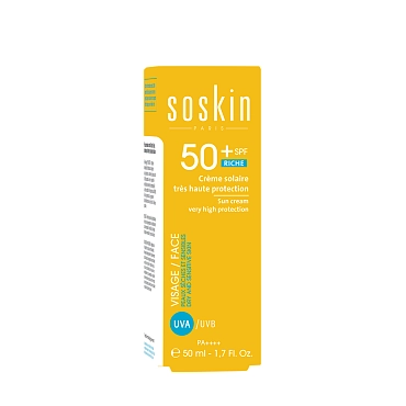 SOSKIN Крем солнцезащитный питательный SPF 50 / Low-Tox® Sun Cream Very high Protection 50 мл