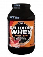 Добавка биологически активная к пище Делишес вей протеин, клубника / Delicious Whey Protein Powder Strawberry 908 г, QNT